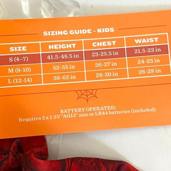 Target Kids' Light Up Red Dragon Halloween Costume Jumpsuit Mask Wings Size Sm - Picture 10 of 11